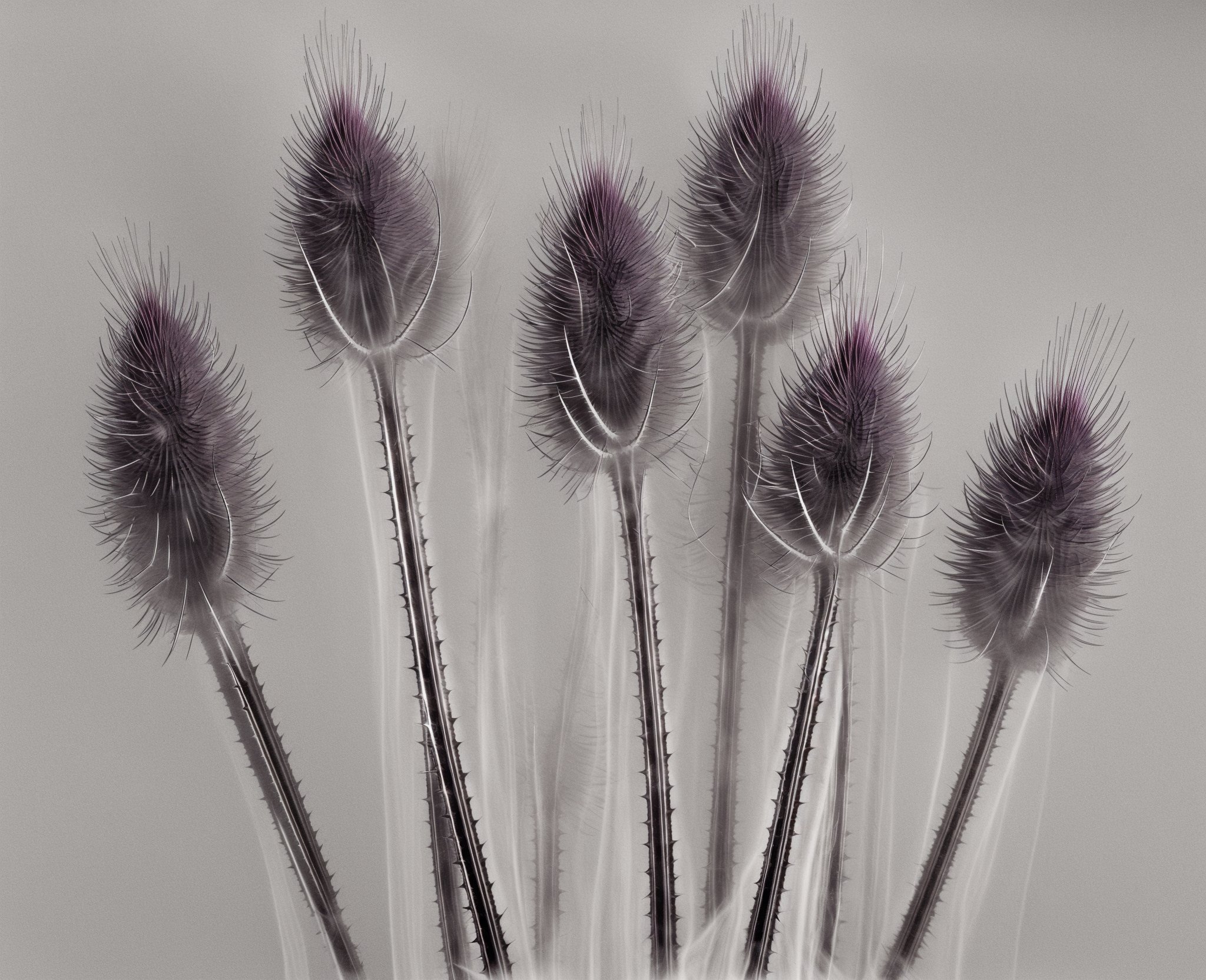 00464-4107947802-there are many dried plants in a vase on a table, inspired by Chris Friel, paul barson, dark flowers, thistles, inspired by Henr.jpg